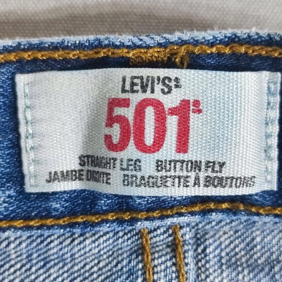 Levi's 501 jeans men's size 34/32 denim blue classic button fly Vintage Y2K - Picture 7 of 14